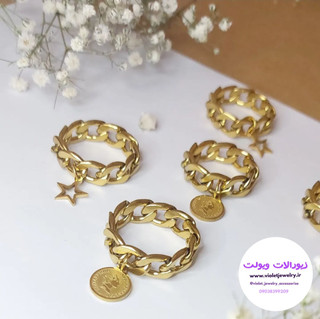 انگشتر دخترانه کارتیر آویزدار کد ۲۹۰۶